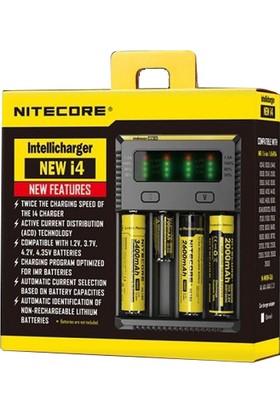 Nitecore New İ4 İntelli Charger Li-İon Şarj Cihazı