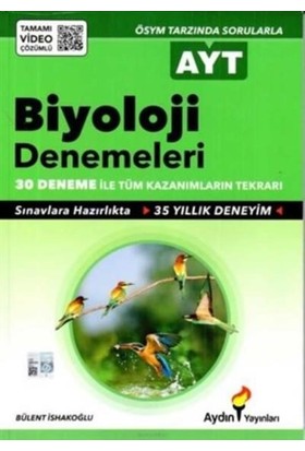 Aydın Yayınları AYT Biyoloji 30 lu Deneme Sınavı