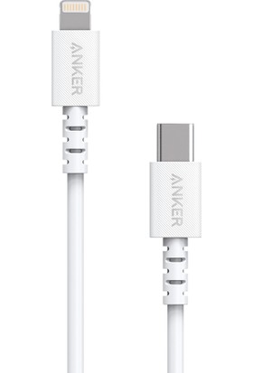 Anker PowerLine Select USB-C To iPhone Lightning Şarj/Data Kablosu 0.9 m MFI Lisanslı - Beyaz A8612H21