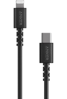 Anker PowerLine Select USB-C To iPhone Uyumlu Lightning Şarj/Data Kablosu 0.9 m MFI Lisanslı - Siyah A8612H11
