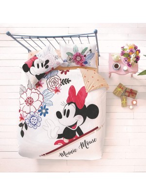 Taç Disney Minnie&mickey Watercolor Nevresim Takımı