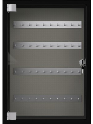 Panda Ahşap Anahtar Dolabı 40 Anahtar Kapasiteli 37x52 cm Modern Tasarım