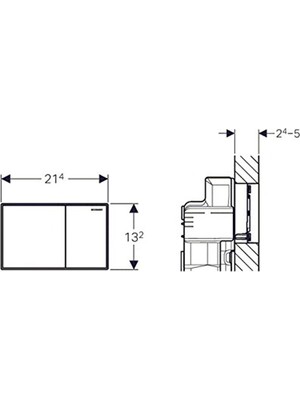 Geberit Sigma60 Kumanda Kapağı Krom