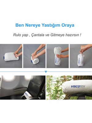 Viscotex Seyahat Yastığı 40x25x10 cm / Travel Pillow