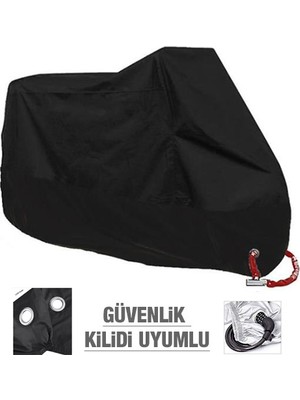 Autoen Premium Vespa Sprint 150 Arka Çanta Uyumlu Motosiklet Brandası Siyah