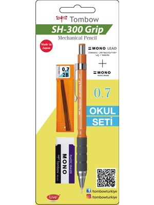 Tombow Versatil Kalem Seti Turuncu Renkli 300 Grıp 6 Parça Okul Araç Gereçleri