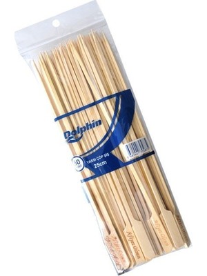 Dolphin Yassı Çöp Şiş 25 cm - 50'li