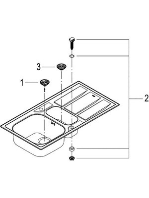 Grohe K400 Damlalıklı Paslanmaz Çelik Eviye - 31569SD0