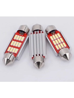 Hitshop Led Sofit Ampül Siemens Tipi 12 Ledli Beyaz Sofit Tavan Ve Plaka Ampülü 31 mm (Japon Tip) Canbus