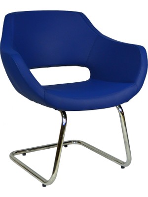 Bürocci Viva Misafir Koltuğu - Lacivert Deri - 2021J0103