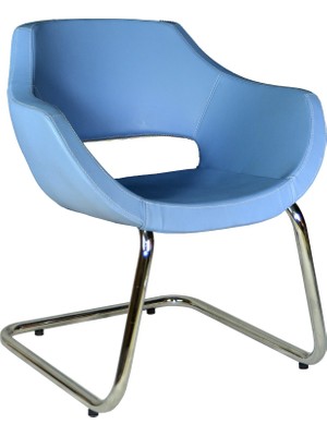 Bürocci Viva Misafir Koltuğu - Mavi Deri - 2021J0119