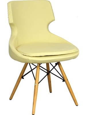 Bürocci Zaga Cafe Koltuğu - Krem Deri - 2023G0115