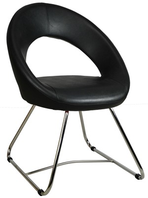 Bürocci Miranda Misafir Koltuğu-Siyah Deri- 2222N0101