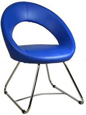 Bürocci Miranda Misafir Koltuğu-Lacivert Deri - 2222N0103