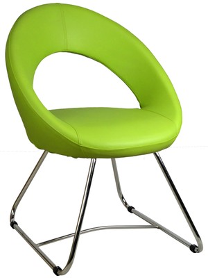 Bürocci Miranda Misafir Koltuğu-Yeşil Deri - 2222N0110