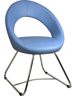 Bürocci Miranda Misafir Koltuğu-Mavi Deri - 2222N0119