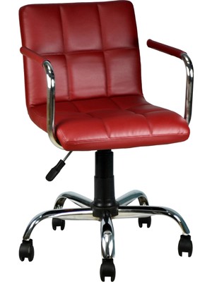 Bürocci Carla Çalışma Koltuğu-Bordo Deri - 9503D0102
