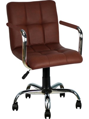 Bürocci Carla Çalışma Koltuğu-Kahverengi Deri - 9503D0121