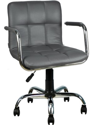 Bürocci Carla Çalışma Koltuğu-Gri Deri - 9503D0125
