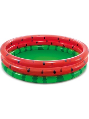 Intex Karpuz Desenli Şişme Havuz 168x38 cm Kolay Şişirme Tropik Renkler 400 LT Kapasite