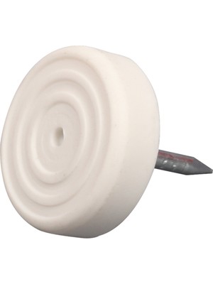 X-Perk Koltuk Kanepe Ünite Mobilyaya  Çivili Masa Sandalye Yumuşak Plastik Kaydırmaz Zemin Koruyucu 20'li 19 mm Beyaz