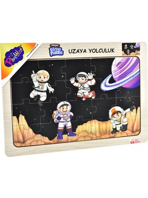 Playwood  Ahşap Eğitici Puzzle / Uzaya Yolculuk
