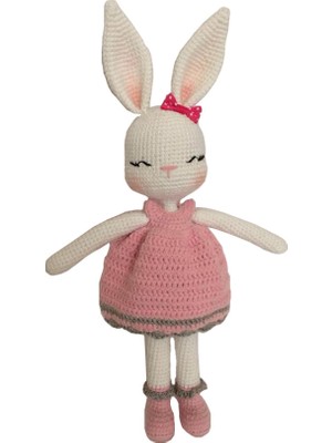Uzun Kulak Tavşan Amigurumi Örgü Oyuncak Bebek
