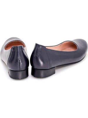Girl Boss New York Daisy Lacivert Comfort Deri Hostes Ayakkabısı C4011-F-2