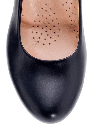 Girl Boss New York Luna Lacivert Comfort Deri Hostes Ayakkabısı C4016-P-4