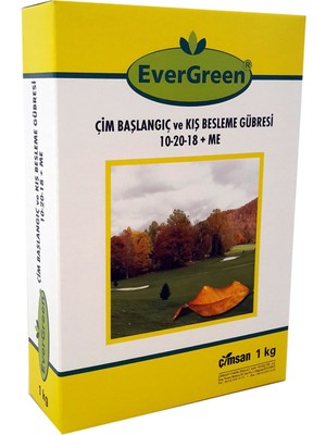 Evergreen 10-20-18 / Çim Başlangıç ve Kışlık Bakım Gübresi - NPK Gübre - 1 kg