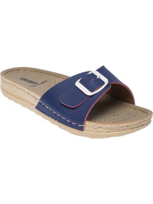 Gezer 8637 Tek Toka Casual Lacivert Kadın Terlik