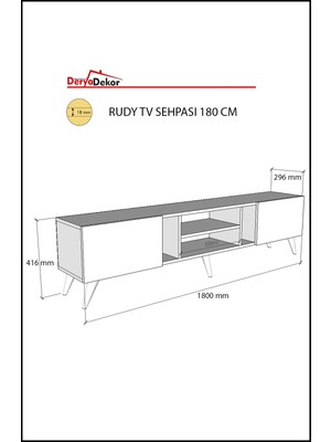 Derya Dekor Rudy Tv Sehpasi-Beyaz