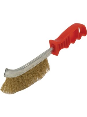 BHD Plastik Saplı Tel Fırça 250 mm Uzunlukta Pirinç Kıllarla Etkili Temizlik İçin