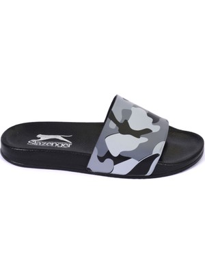 Slazenger FALLOW Siyah Kamuflaj Erkek Terlik Hafif Yapı ve Konforlu Tasarım ile