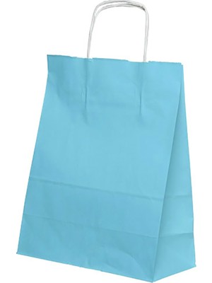 Roll-Up Kraft Çanta Açık Mavi Orta Boy 25x31cm 25li