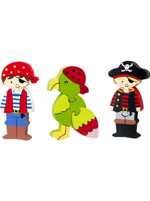 Piramigo Ahşap Korsan Jigsaw Puzzle - Pirate Puzzles