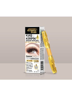 Softto Plus Kaş & Kirpik Bakım Serumu 10 ml E Vitamini ve Keratin ile Uzun Süreli Besleyici Formül