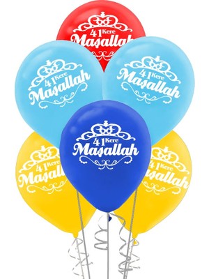 Kikajoy Rengarenk Maşallah Baskılı Balon 100'lü
