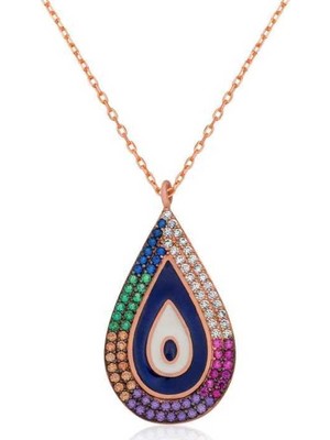 Tesbihayal Gümüş Damla Nazar Kolye