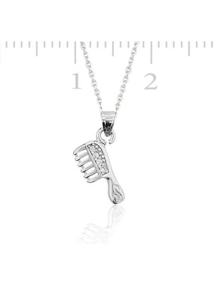 Tesbihayal Gümüş Tarak Bayan Kolye