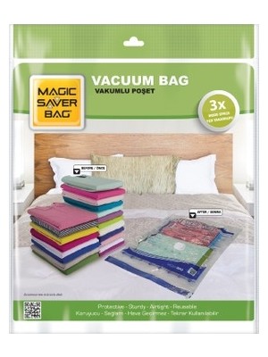 Magic Saver Bag Büyük Boy Vakumlu Hurç Yorgan Hurcu Vakumlu Hurc Poşet Saklama Torbası