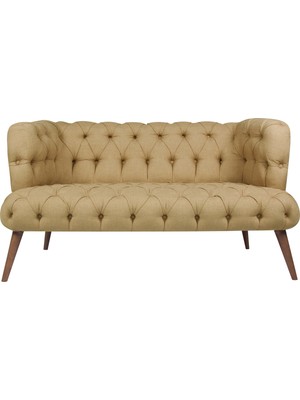 Ze10 Design West Monroe Loveseat İkili Kanape Sütlü Kahve