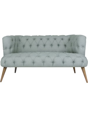 Ze10 Design West Monroe Loveseat İkili Kanape Indigo Mavi