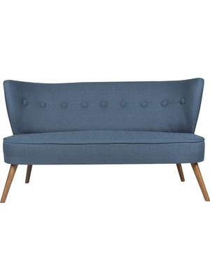 Ze10 Design Bienville Loveseat İkili Kanape Gece Mavisi