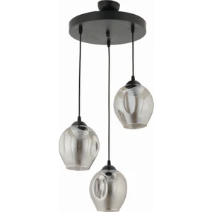 Bowling 3'lü Füme Renkli Sarkıt Avize