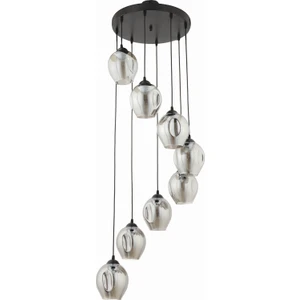 Bowling 8'li Füme Renkli Sarkıt Avize