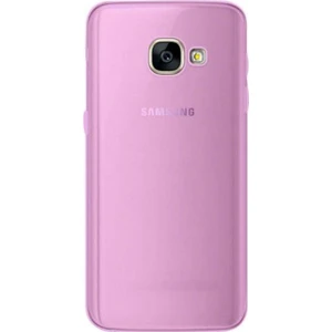 Samsung Galaxy A3 2017 Kılıf A320 İnce Şeffaf Silikon Kılıf Pembe + Nano Cam