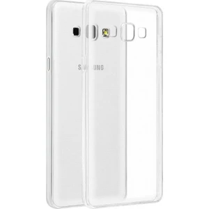 Samsung Galaxy A7 2015 Kılıf A700 İnce Silikon Kılıf Şeffaf + Temperli Cam