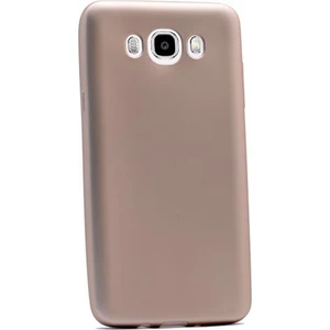 Samsung Galaxy J7 2016 Premier Mat Silikon Kılıf Altın + Ekran Koruyucu Cam