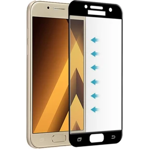 Samsung Galaxy A5 2017 Ekranı Tam Kapatan Ekran Koruyucu Cam Siyah